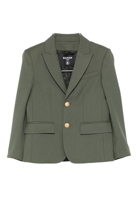 Blazer Monopetto verde BALMAIN KIDS | BX2P74 I0196762OR